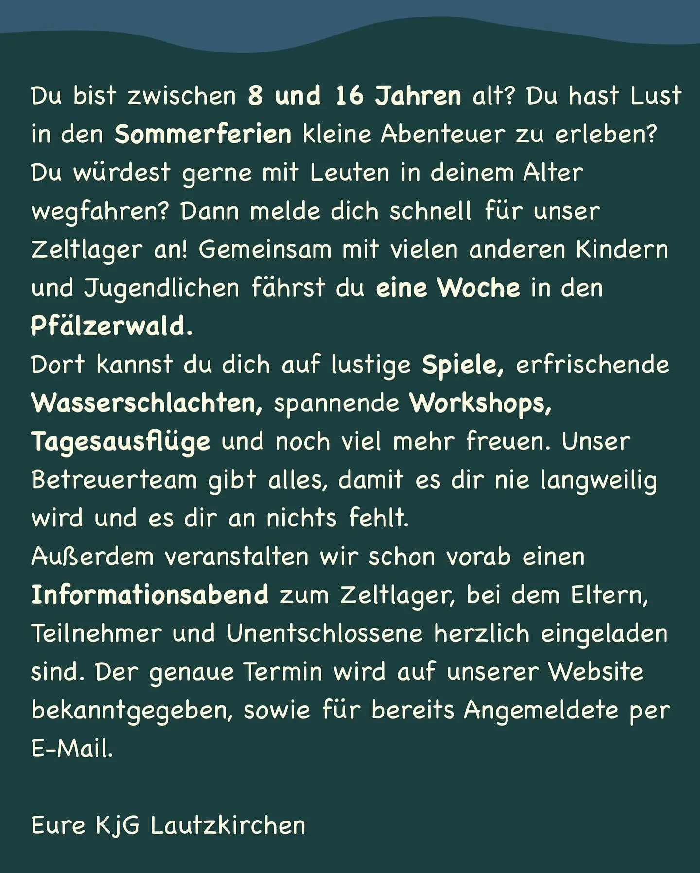 Flyer Zeltlager 2025 Bild 2