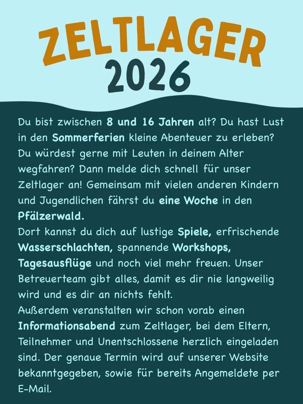Flyer Zeltlager 2026 Bild 2